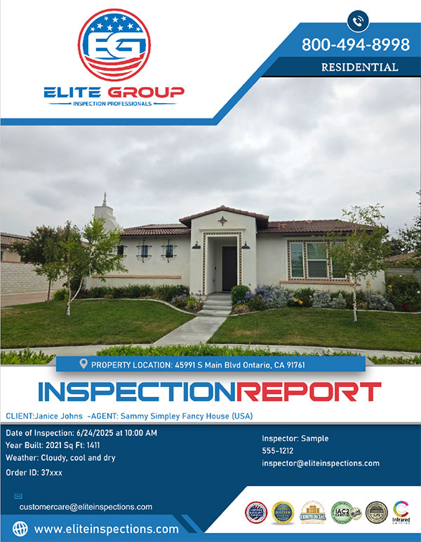 sample inspection report